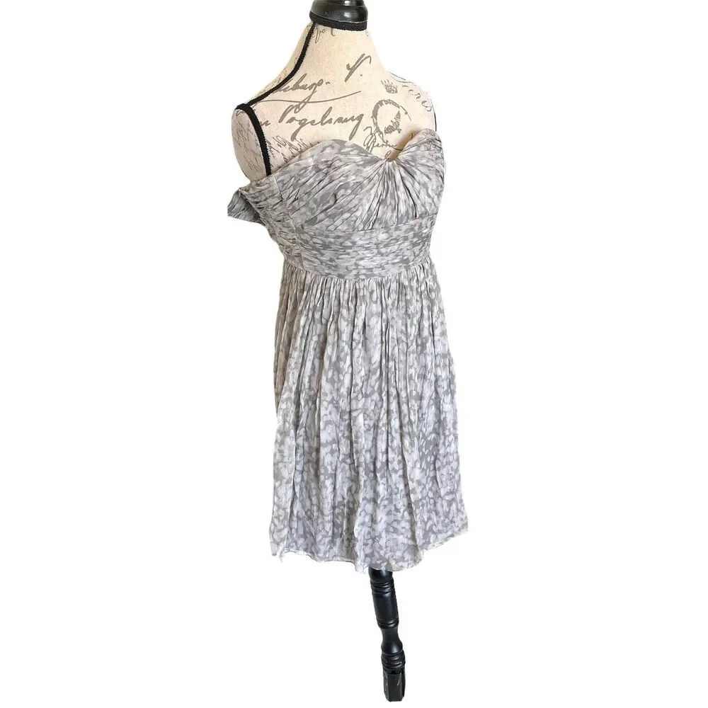 J.Crew Delia Dress Sz 00 Silk Strapless Sweetheart Wedding Guest Cocktail Bride